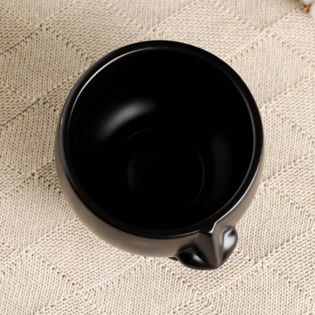 Kashpo "Breath" Black, 12x12x10cm-3