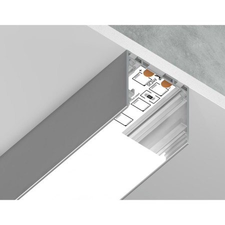 Profile aluminum overhead/suspended ambrella Illumination Profile System, GP2500AL, 2000x25x25 mm, silver color, matte dial