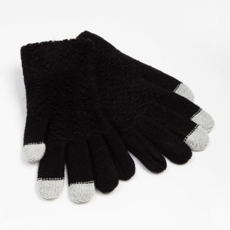 Female gloves for sensory screens, black color, size 7-8 (18-20)