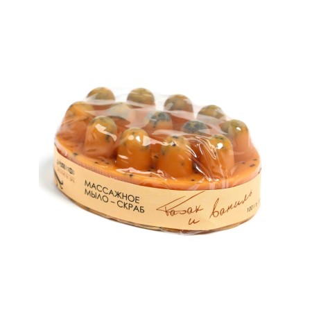 Massage soap with a scrub "tobacco and vanilla", 100 g, benpan-3