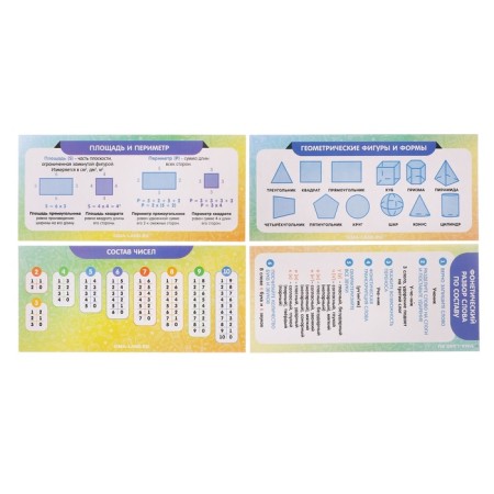 A set of first grader in the Calligrata folder “Dogs”, 70 items, with manuals (20 cards)-29