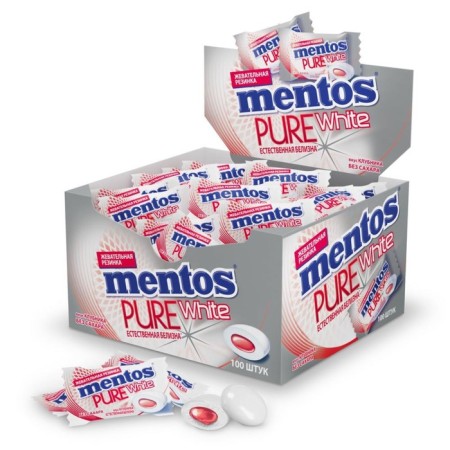 Chewing gum Mentos, strawberries, 2 g