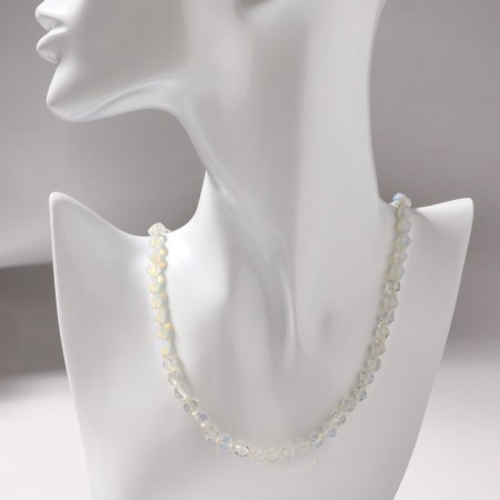 Beads "Moonstone" rhombus, 45 cm-3