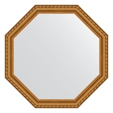 Mirror in the baguette frame, a gold aqueduct of 61 mm, 70.4x70.4 cm