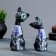 Figure "Love Cats Eared" 6x7x17cm Black/Silver (set 2pcs)