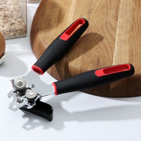Knife of the canned share digm, 21 cm, stainless steel, black color, red-5