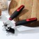 Knife of the canned share digm, 21 cm, stainless steel, black color, red
