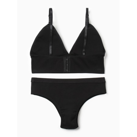 Female set (top, panties) Black color, size 44-46-10