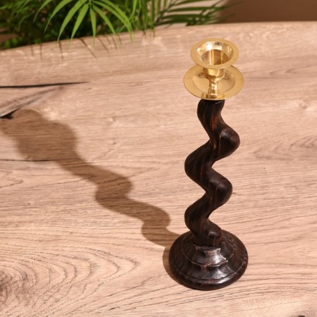 Liana candlestick 27.5 cm, shisham tree-2