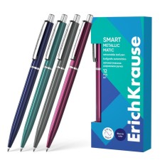 Automatic ball handle, Erichkrause, Smart Matic Metallic Node 0.7 mm, blue