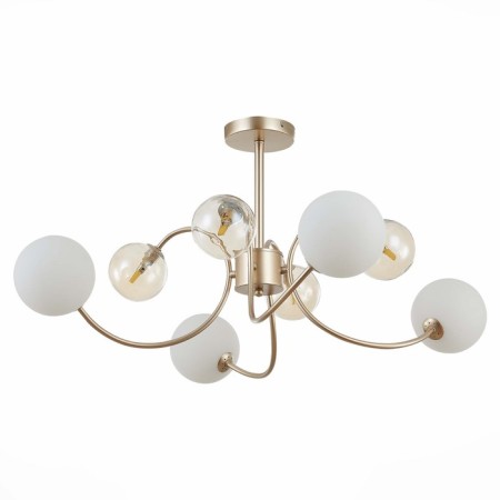 Ceiling EVOLUCE lamp. Sle220922-08. FORMAE. 8x5 watts, G9, 4000k, 79x79x38 cm, golden color-3