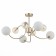 Ceiling EVOLUCE lamp. Sle220922-08. FORMAE. 8x5 watts, G9, 4000k, 79x79x38 cm, golden color