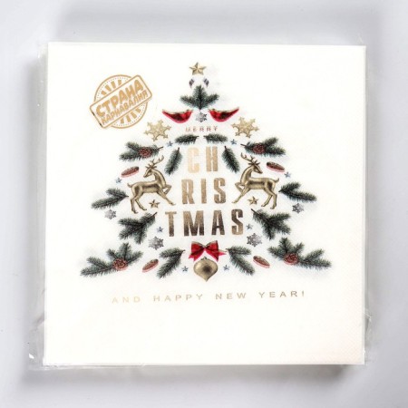 Paper napkins "Christmas tree", 33x33 cm, set 20 pcs.-2