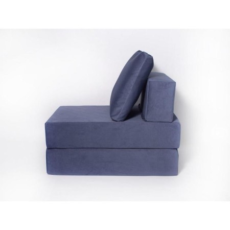Armchair-bed "Octa", size 75x100 cm, blueberry color, velor-1