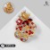 Brooch "Fish" with an openwork tail, the color is red in matte gold