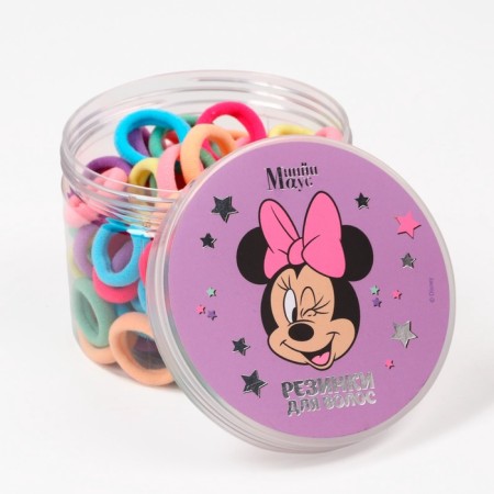 A set of hair rubber bands 100 pcs, 1.5 cm, Minnie Mouse-4