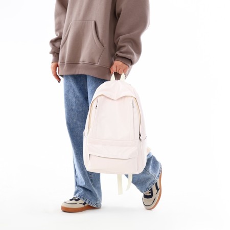 Youth backpack with lightning, 5 pockets, white color-6