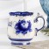 Mug "Morning. Best husband", gzhel, porcelain, 11x12 cm