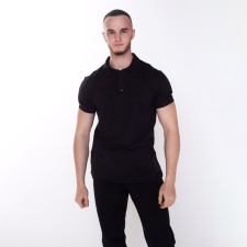 T -shirt male polo, black color, size 50