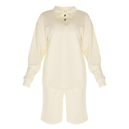 Women's costume (jumper, shorts) minku: Casual Collection Ecrew color, size 52-5