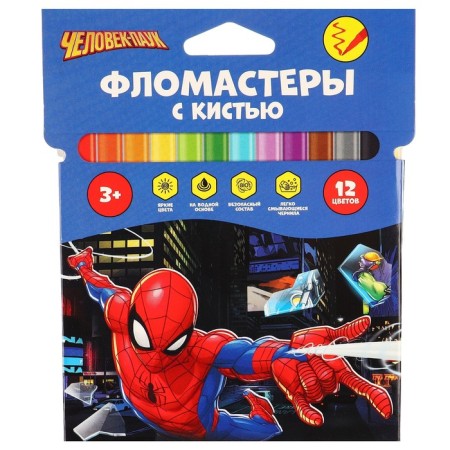 Fleeters with a brush, 12 colors, Spider-Man-4