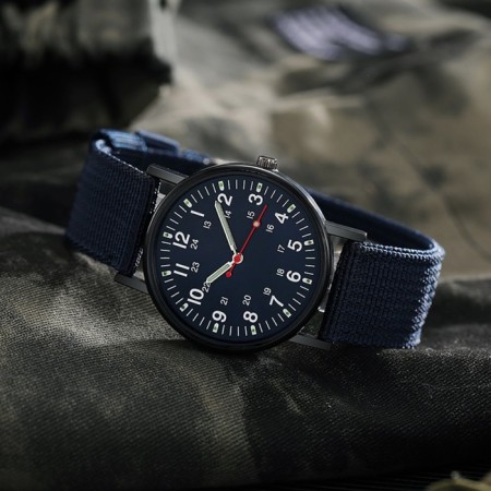 Men's watch, luminous, blue watches-1
