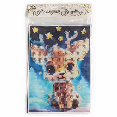 Diamond embroidery with a partial filling of Olenenok 15*21, canvas-8