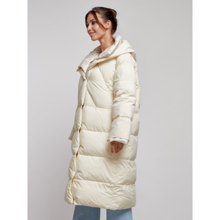 Coat insulated winter female, size 42, light-beige color-8