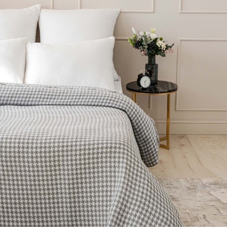 Roman plaid 140x200cm, gray, 80% HL, 20% PE, 320 g/m
