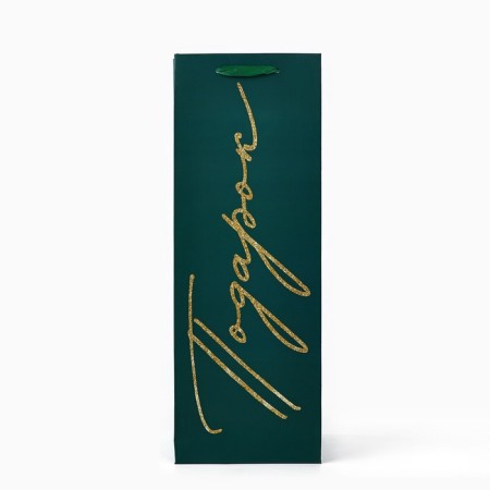 Package laminated for the bottle "Gift", glitter, 13 × 36 × 10 cm-1