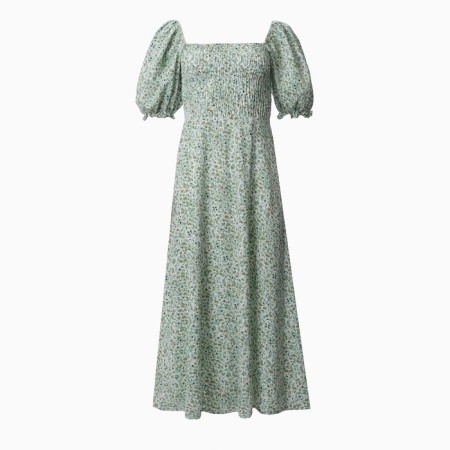 Women's dress Midy Mist Flower, green. R.46-9