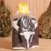 Gift set 4 objects of brown "Crusader" (hat, rug, mitten, slippers)