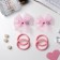 Hair Set "Coquette" (4 gum 4 cm, 2 clamps 7 cm) Tenderness, pink