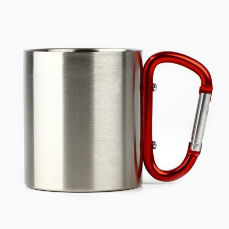 Tourist mug with carbine "Happiness in the mountains", 180 ml-2