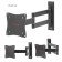 ARM Media LCD-7101, up to 15 kg, 10-26 ", wall-mounted, turn and slope, black