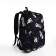 Young backpack from textiles on lightning, 3 pockets, black/blue color