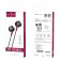 Hoco M57 headphones, wired, inserts, microphone, 1.2 m, black