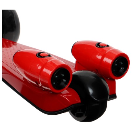 Folding scooter, light wheels PU 130/50 mm, ABEC 7, red color-5