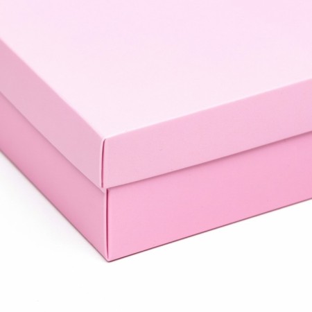 The box is folding, lid is, pink, 20 x 20 x 6 cm-2