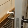 Lockland door limiter on the handle, d = 15 mm, h = 50 mm, the color is white, 1 pc.