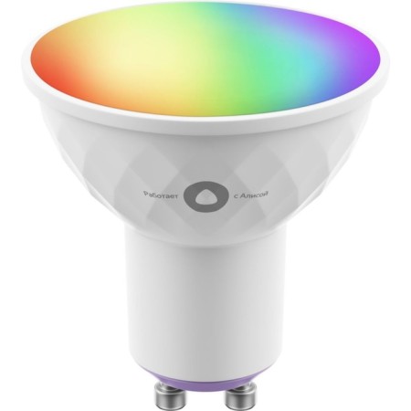 Smart Yandex lamp, works with Alice, LED, Color, 4.9 W, 400 LM, GU10, 220 B