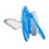 Nipple is an orthodhod dummy, with a cap, +12 months., Blue