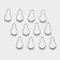 Savanna Elegant Bathroom curtains, with eyelets and metal rings, 180 × 180 cm, Peva