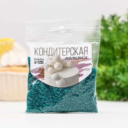 Sprinking sugar decorative sugar color (emerald) 50 g-1