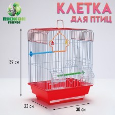 Poultry cell is equipped BD-1/2Q, 30 x 23 x 39 cm, red (packing 12 pcs)