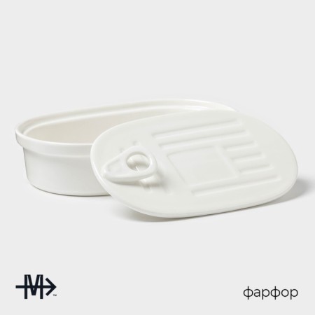 Magistro, 17.5 × 11 × 4 cm, with a lid, porcelain, white-1
