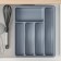 Tray for cutlery, 36 × 29 × 5 cm, 5 departments, color gray color