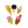 A set of figured erasers "Pies/Ice Cream", 4 pieces, mix (barcode on a piece)