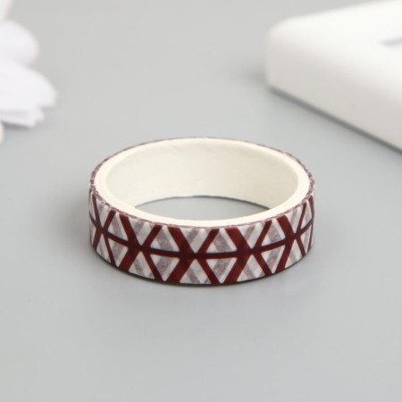 Adhesive tape paper "Coffee and cinnamon" Width 1 cm winding 2 m set 5 pcs-2