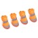 Cross boots, set 4 pcs, 3 size (4.8 x 3.7 cm), orange